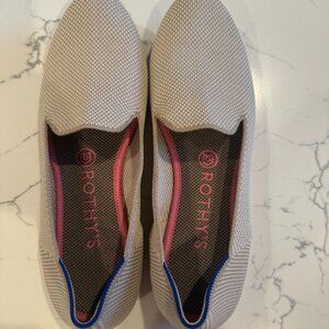 Size 8M - Rothy's The Loafer | Light Beige Double Stitch Round Toe Flats – RETIR
